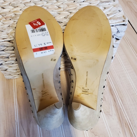 Inc International Concepts Tiara Open Toe Bootie Bisque Beige Size 6.5 M - Picture 5 of 9